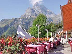 Terrasse mit Alpenblick